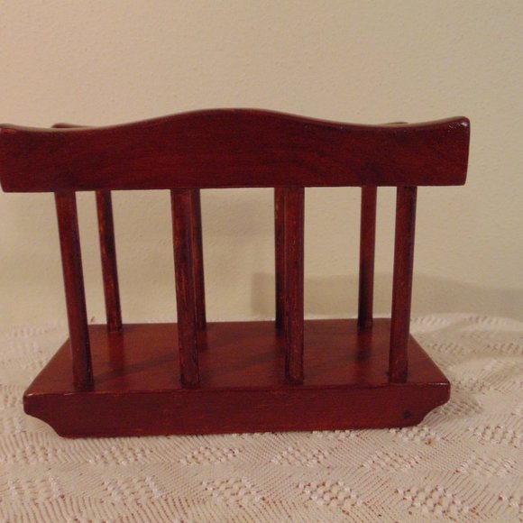 Vintage Wood Napkin Holder, Kitchen Table - Picture 3 of 5